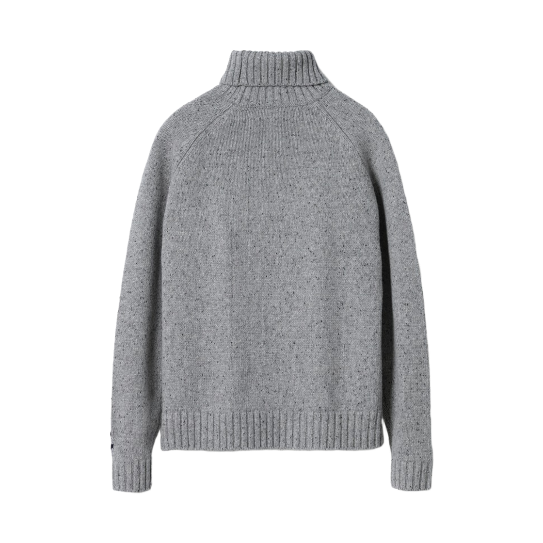 건지울른스 네프 울 포켓 터틀넥 스웨터 그레이(Guernsey Woollens Nep Wool Pocket Turtleneck Sweater Grey) - 2
