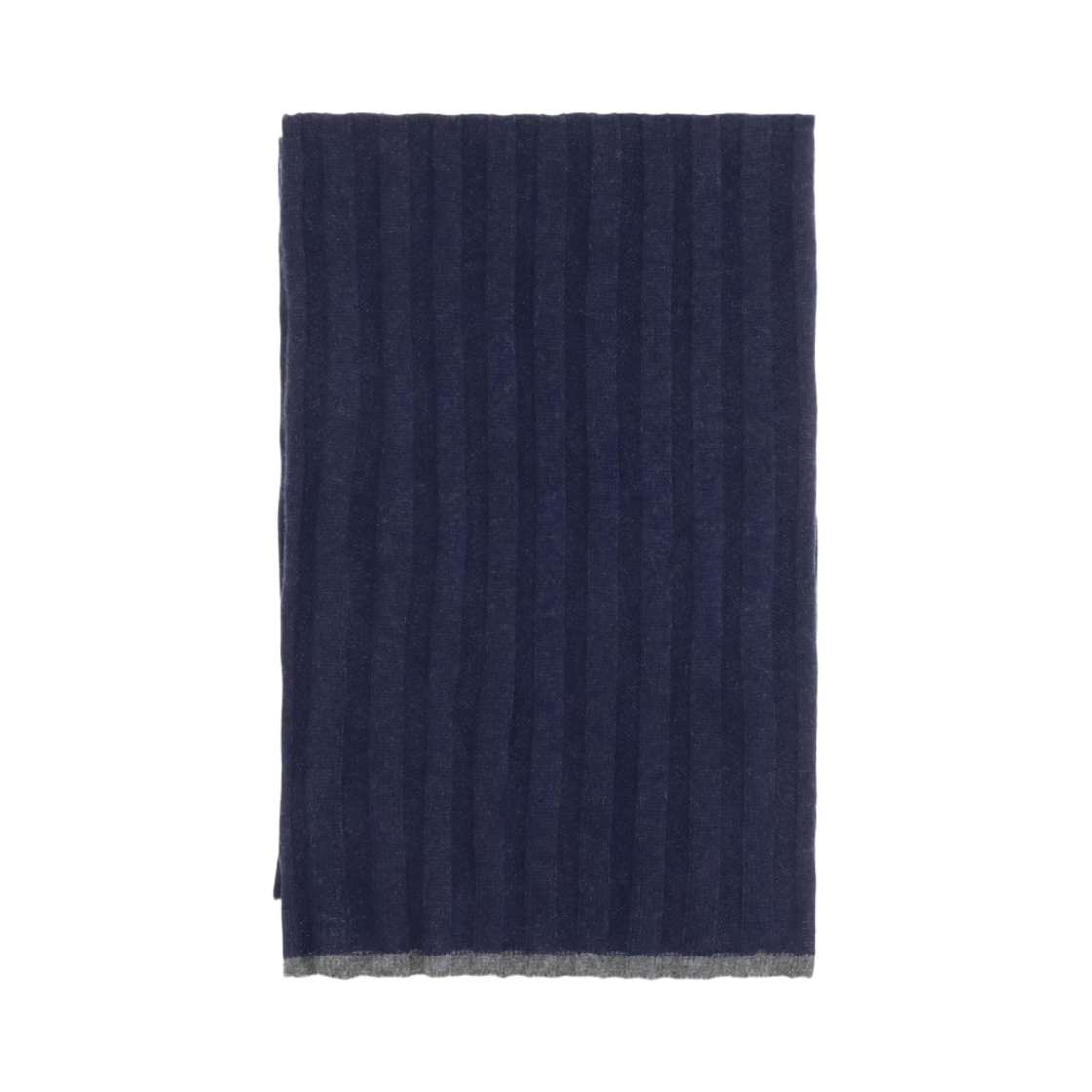 M2240819-CDJ59 Brunello Cucinelli Cashmere Rib Knit Muffler Navy