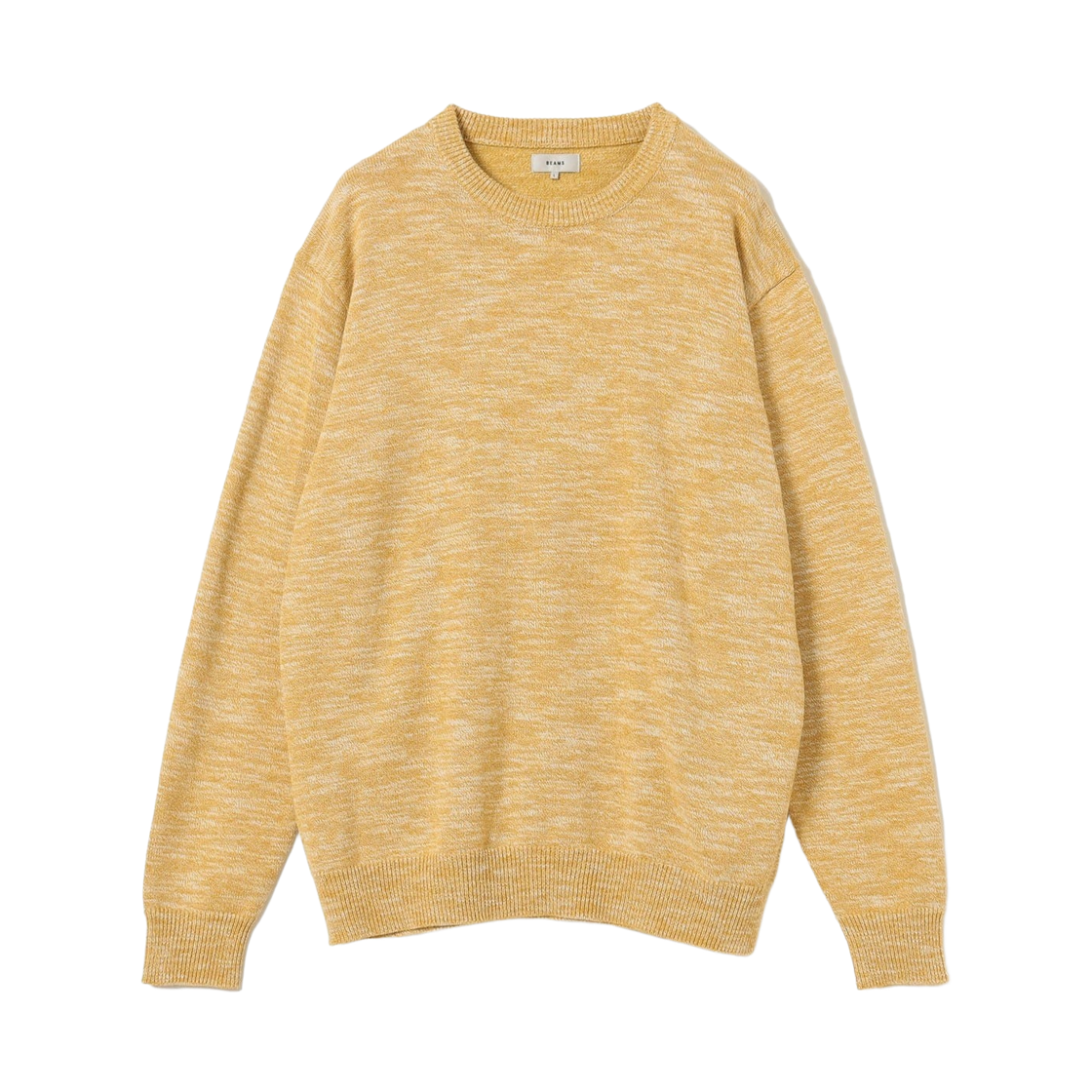 11-15-1664-803 Beams 9 Gauge Slub Crewneck Knit Mustard