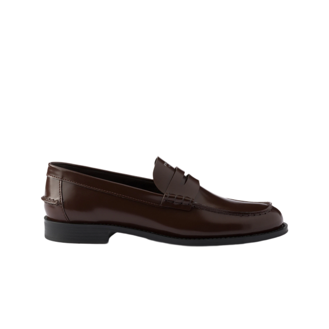 1D782O-055-F0038 (W) Prada Brushed Leather Loafers Sienna