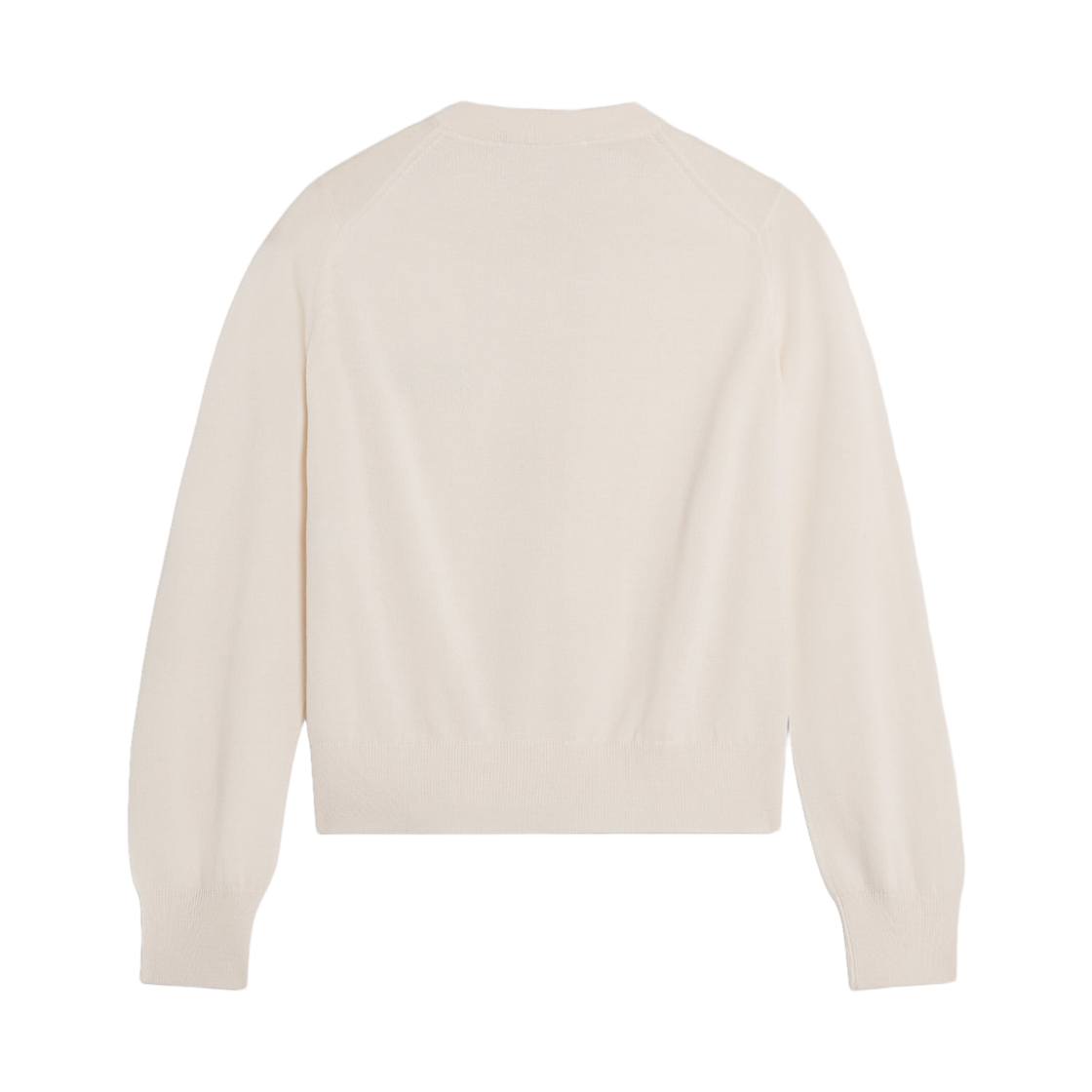 (W) 메종 키츠네 더블 폭스 헤드 레귤러 가디건 라떼((W) Maison Kitsune Double Fox Head Regular Cardigan Latte) - 2