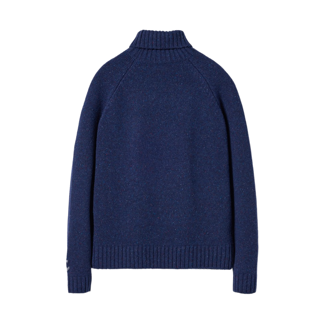 건지울른스 네프 울 포켓 터틀넥 스웨터 네이비(Guernsey Woollens Nep Wool Pocket Turtleneck Sweater Navy) - 2