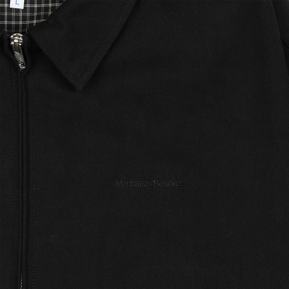 맨하탄 레코즈 캔버스 블루종 자켓 - 블(Manhattan Records Canvas Blouson Jacket - Black) - 3