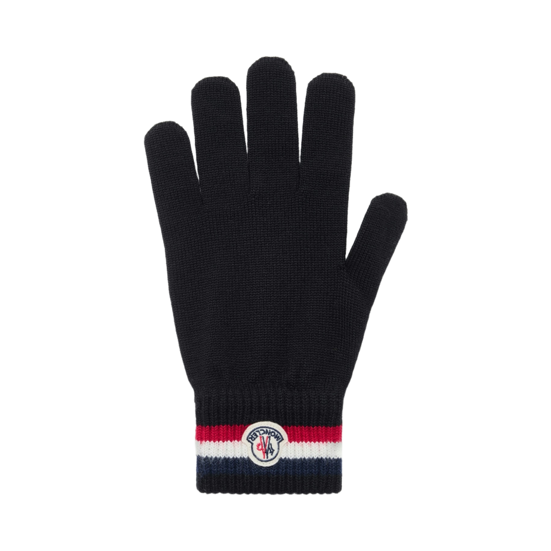 L2-091-3A00008-A9575-999 Moncler Tricolor Wool Gloves Black - 26FW