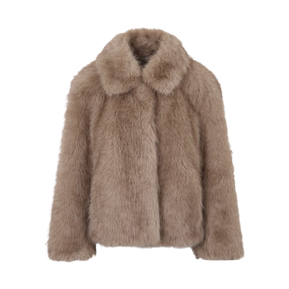 ALCE-001 (W) S Max Mara Alce Faux Fur Coat Honey