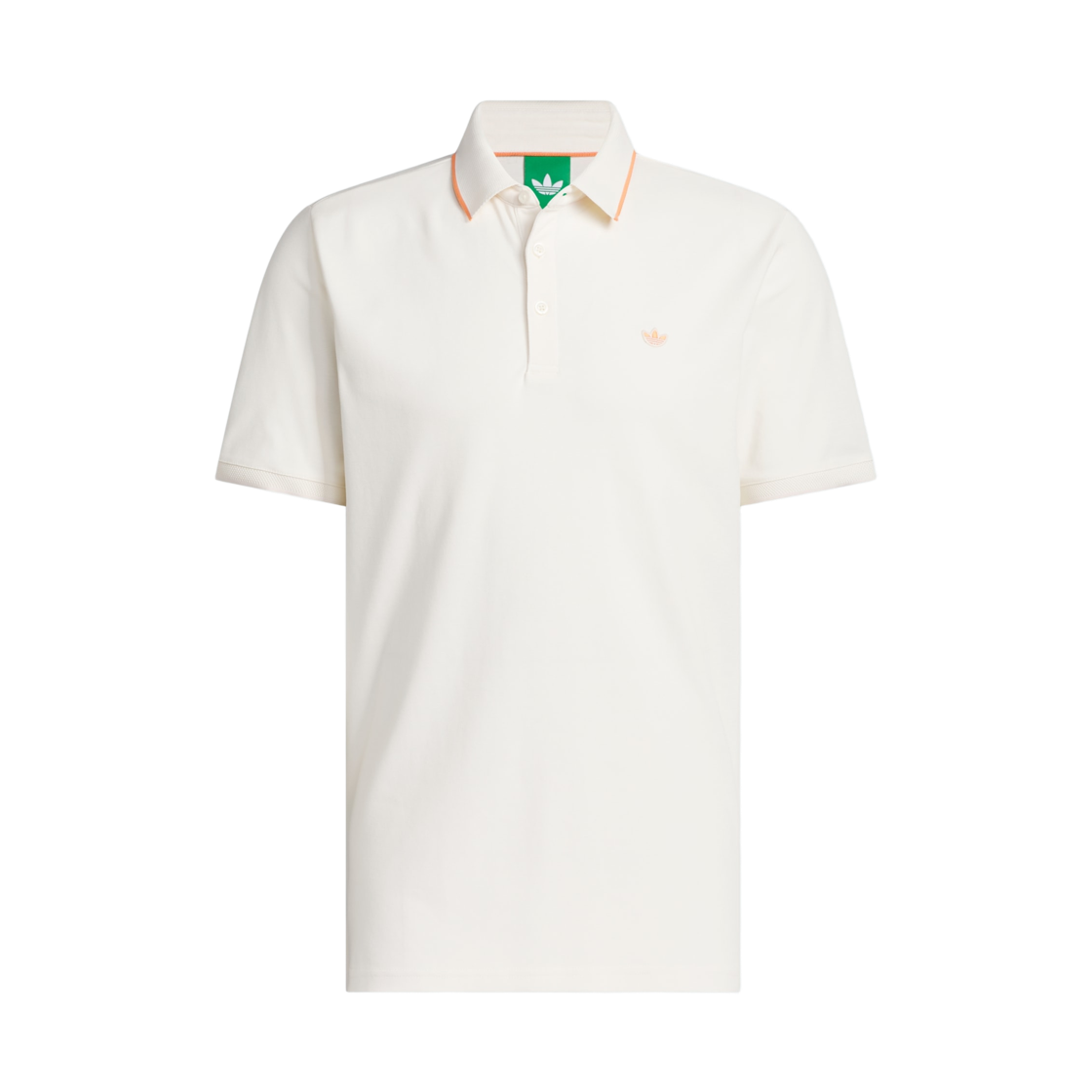 JY9945 Adidas Originals Twistknit Trefoil Polo Shirt Chalk White Dusky Orange - KR Sizing