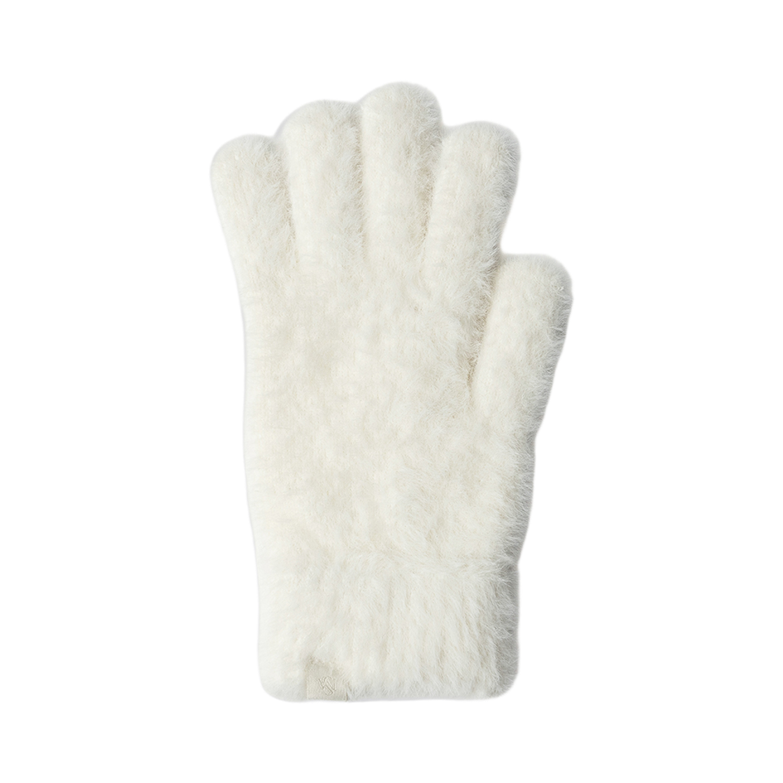 Clothes165 NUARTSTUDIO Hug Angora Finger Hole Touchscreen Gloves White