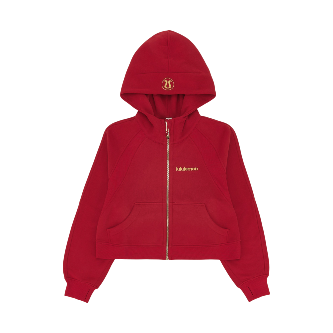 (W) 룰루레몬 루나 뉴 이어 스쿠바 오버사이즈 풀집 후드 옥스퍼드 레드((W) Lululemon Luna New Year Scuba Oversized Full-Zip Hoodie Oxford Red)