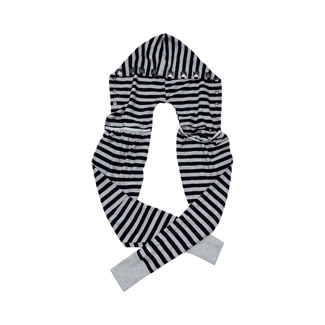 SC26A725NMBK Sculptor Hooded Stripe Scarf Bolero Black