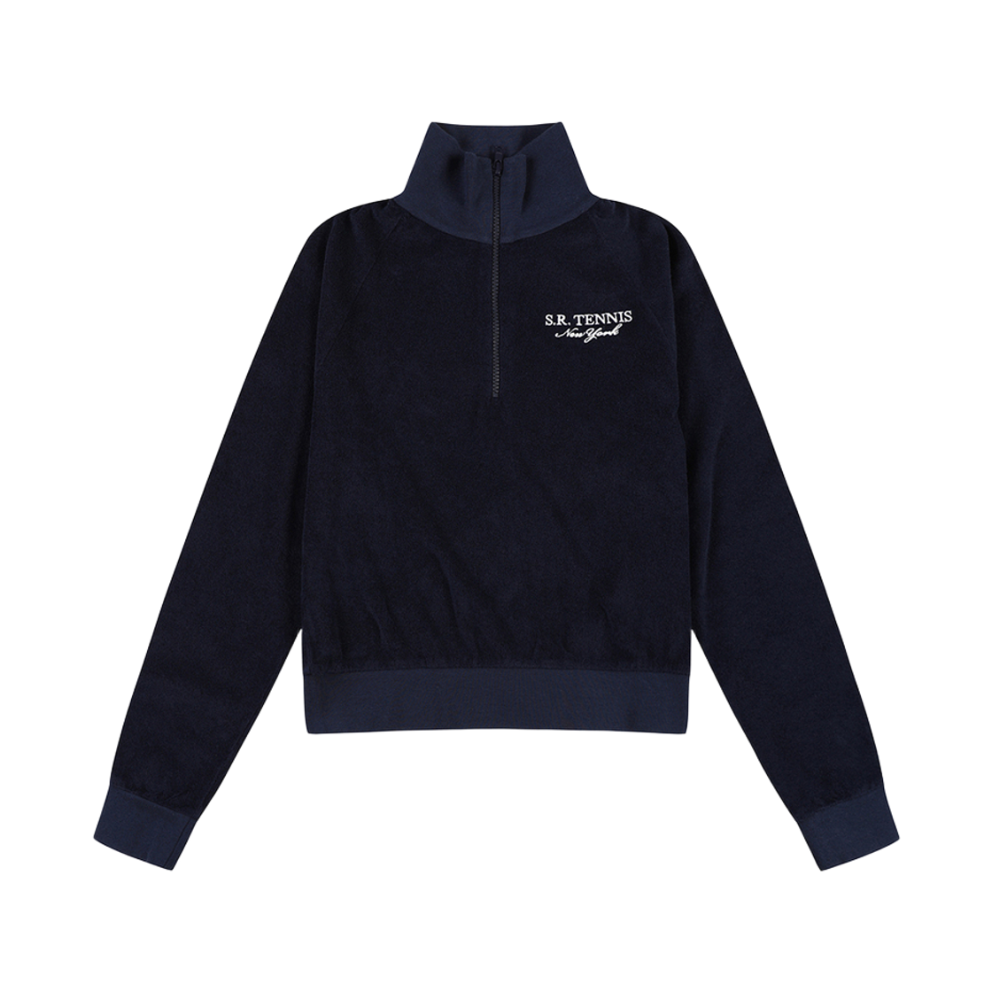 SRD1MT0002NV PEER Sporty & Rich SR Sport Terry Quarter Zip Navy