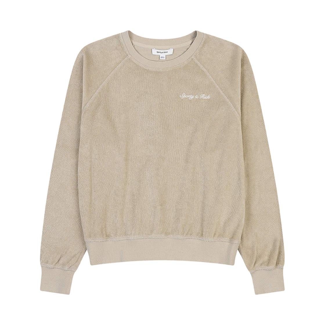 SRD5MT0021BG PEER Sporty & Rich Syracuse Terry Crewneck Beige