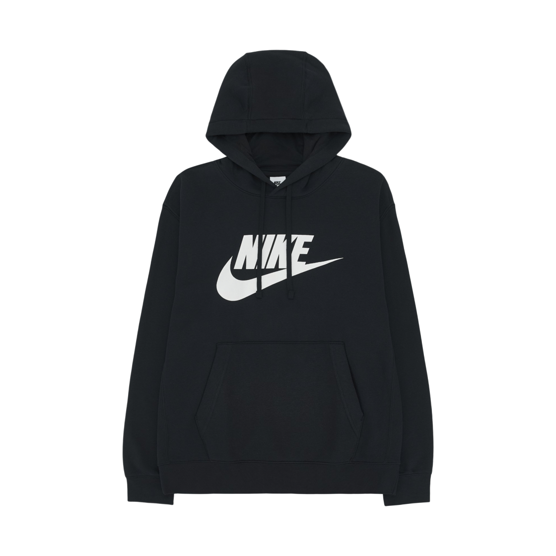BV2973-010 Nike NSW Club Fleece Graphic Pullover Hoodie Black - US/EU