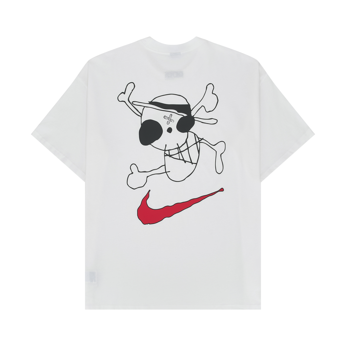 IX8507-100 Nike x One Piece Solo Swoosh T-Shirt QS Promise of Battle White