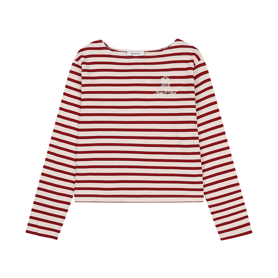 SRD4LS0201RD PEER Sporty & Rich Vendome Breton Longsleeve Red