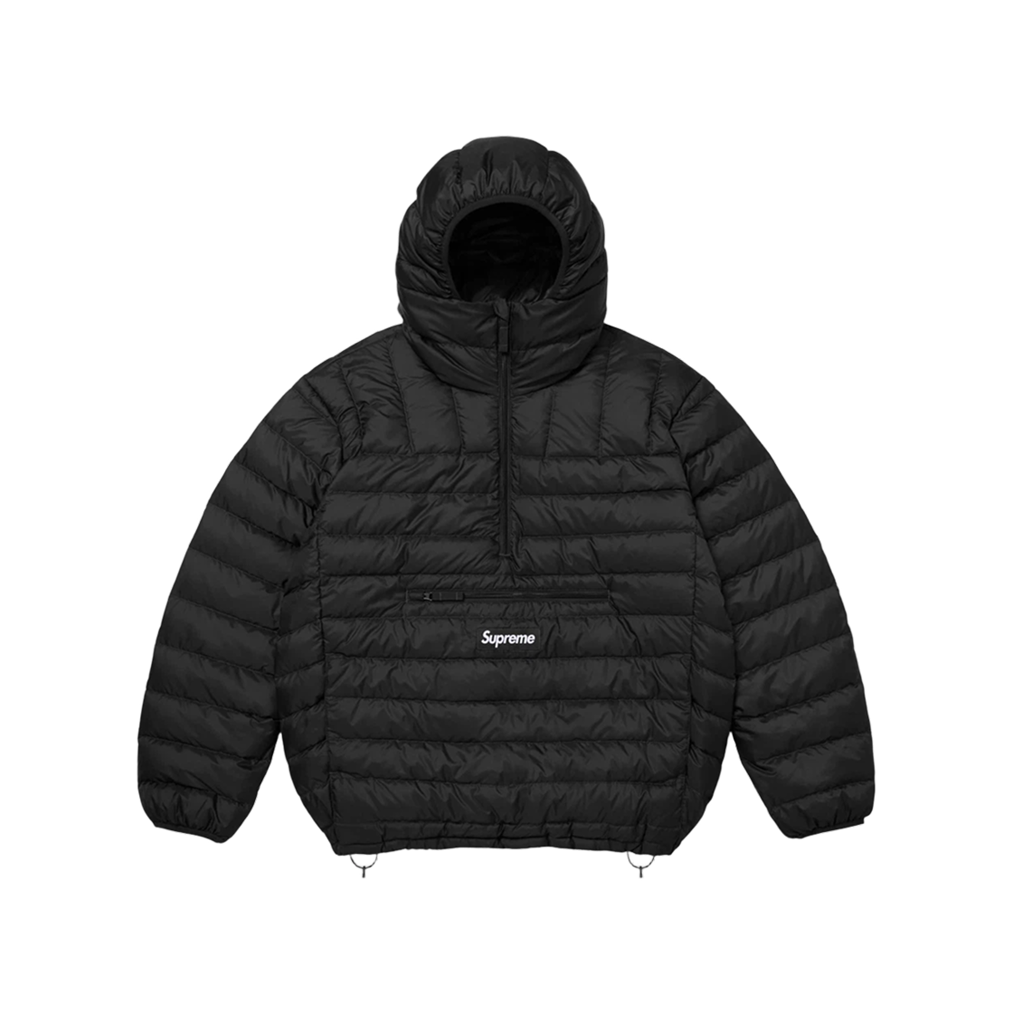 슈프림 마이크로 다운 하프 집 후드 풀오버 블랙 - 26FW(Supreme Micro Down Half Zip Hooded Pullover Black - 26FW)