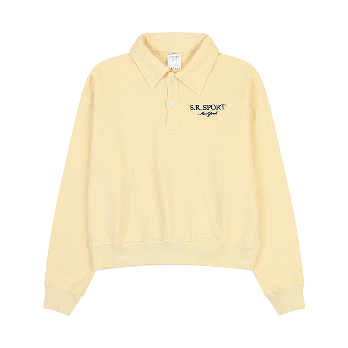 SRD1MT0001YL PEER Sporty & Rich SR Sport Embroidered Polo Yellow