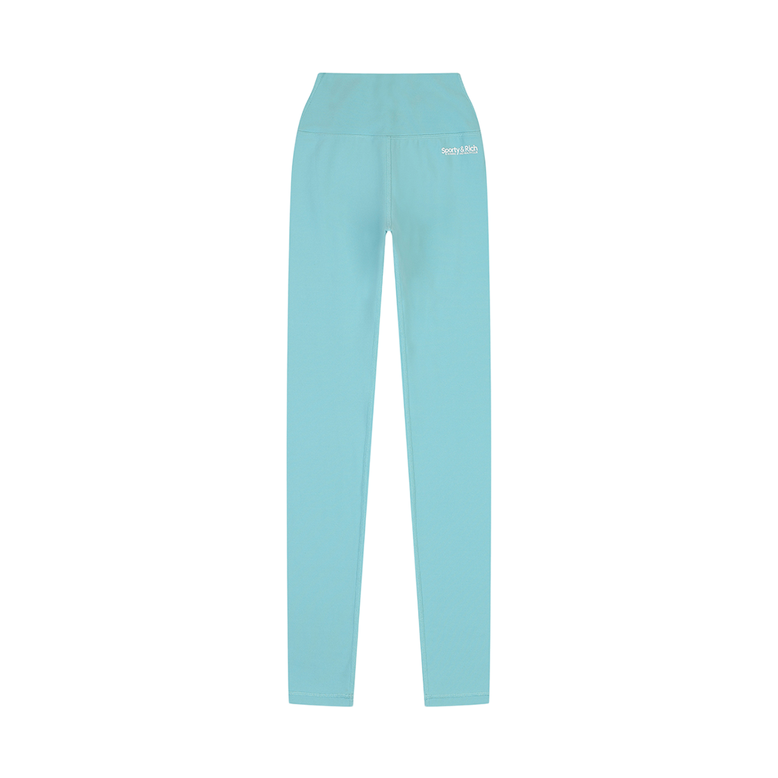 SRD4BP0207BL PEER Sporty & Rich Club Logo High Waisted Legging Blue
