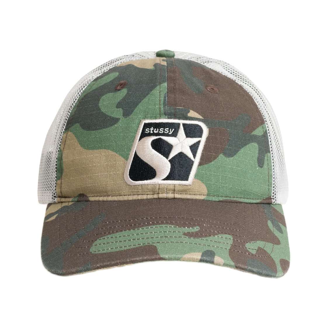 1311252 Stussy Ripstop S Star Trucker Woodland Camo