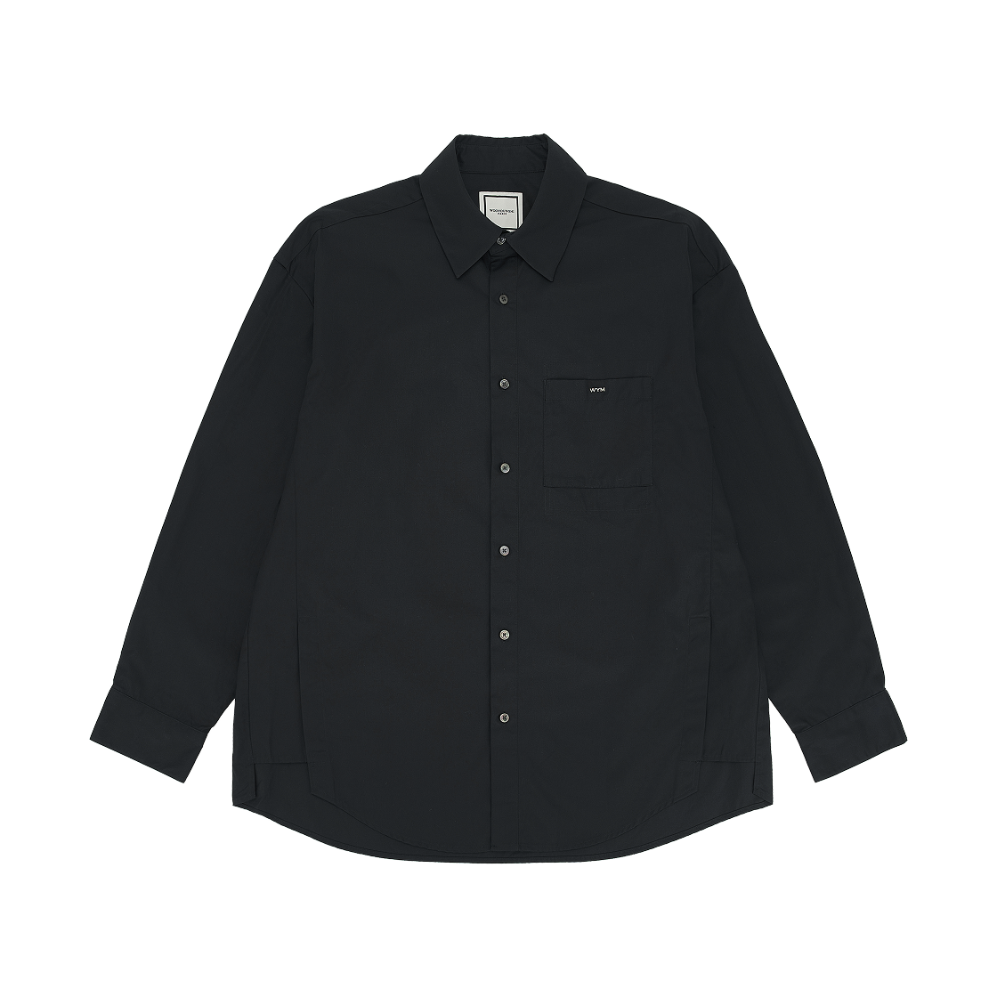 우영미 야광 젤리피쉬 백로고 셔츠 블랙 - 24SS(Wooyoungmi Luminous Jellyfish Back Logo Shirt Black - 24SS) - 2