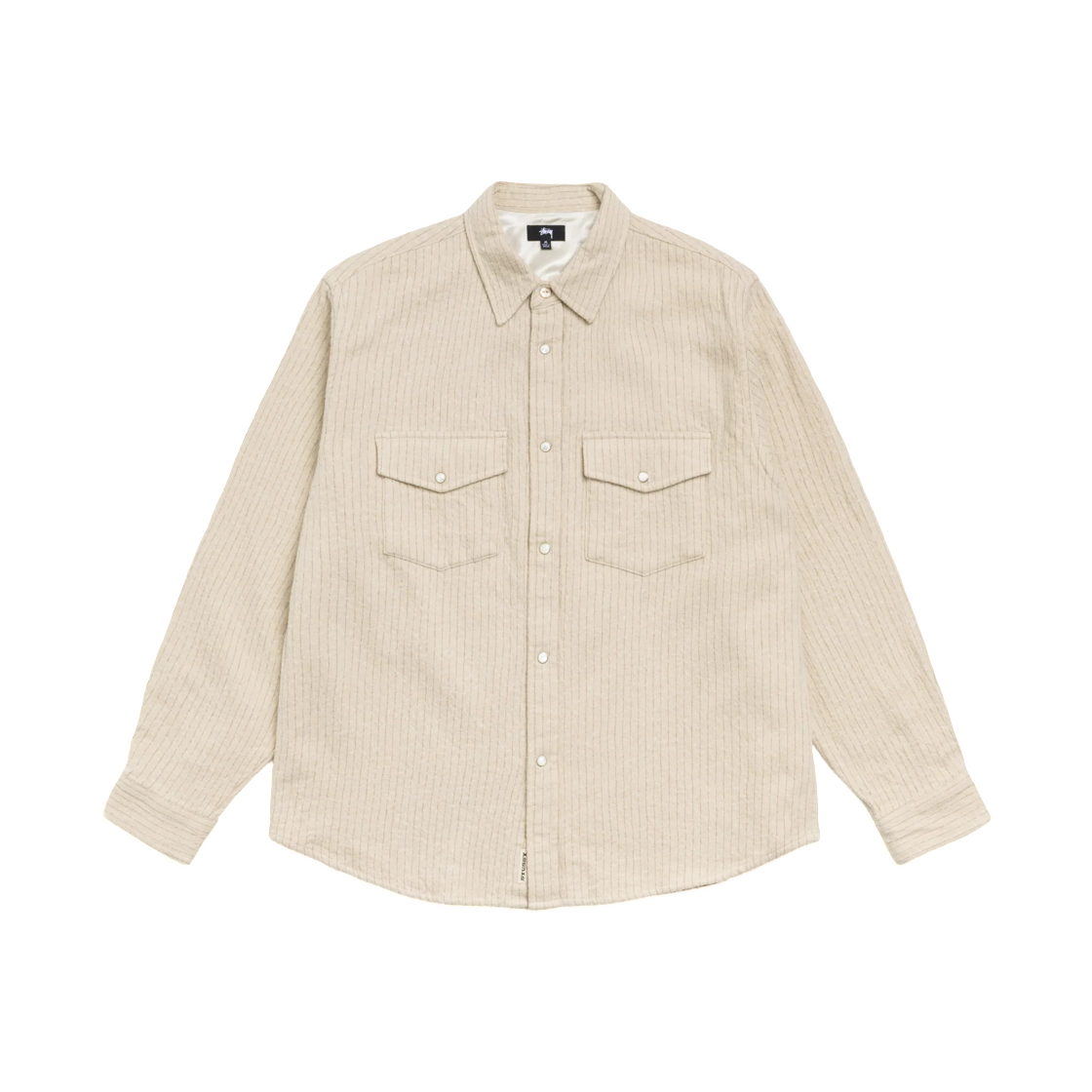 1110405 Stussy Brushed Wool Western Shirt Natural