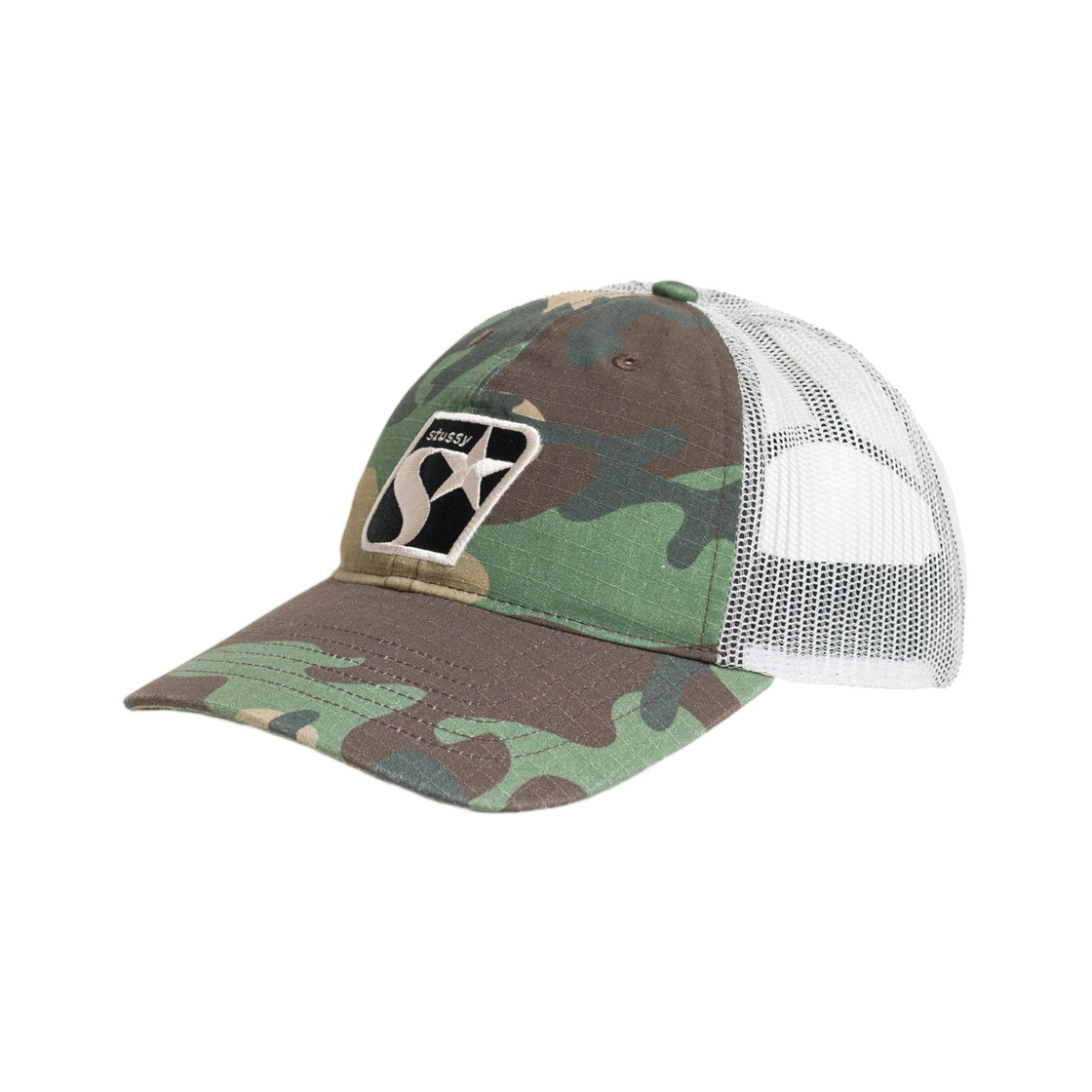 스투시 립스탑 S 스타 트러커 캡 우드랜드 카모(Stussy Ripstop S Star Trucker Woodland Camo) - 2