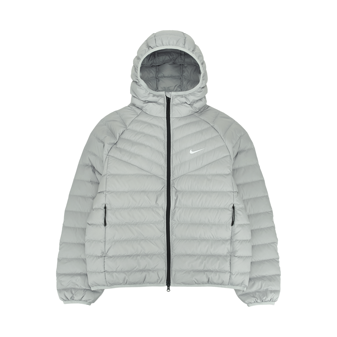 나이키 윈드러너 라이트웨이트 다운 마이크로채널 자켓 그레이 포그 화이트 - 아시아(Nike Windrunner Lightweight Down Microchannel Jacket Grey Fog White - Asia)