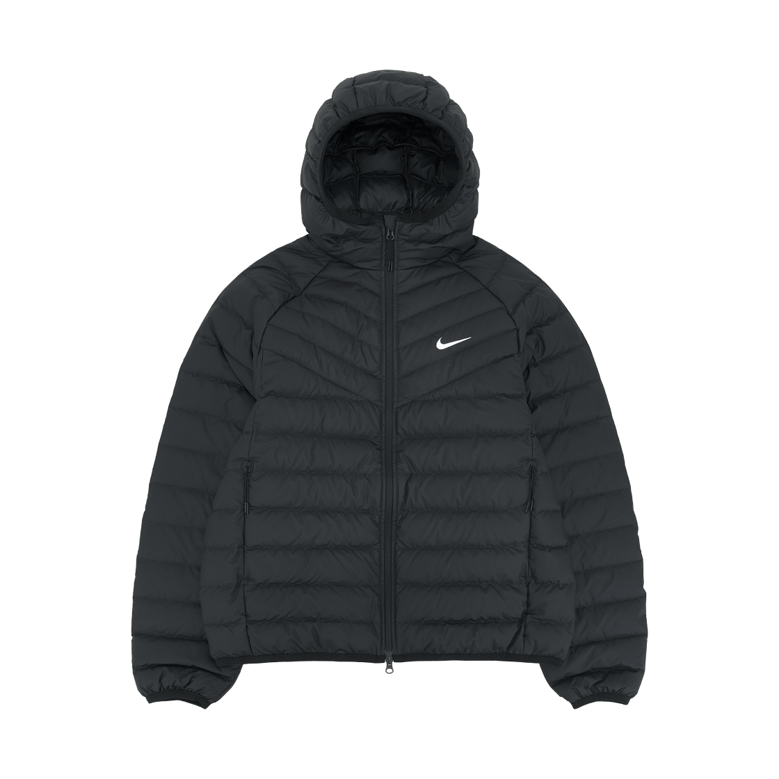 나이키 윈드러너 라이트웨이트 다운 마이크로채널 자켓 블랙 화이트 - 아시아(Nike Windrunner Lightweight Down Microchannel Jacket Black White - Asia) - 1