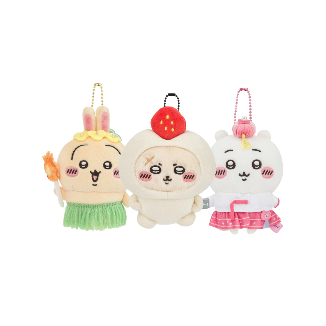 치이카와 마스코트 랏코 & 우사기 & 치이카와 세트(Chiikawa Mascot Rakko & Usagi & Chiikawa Set)
