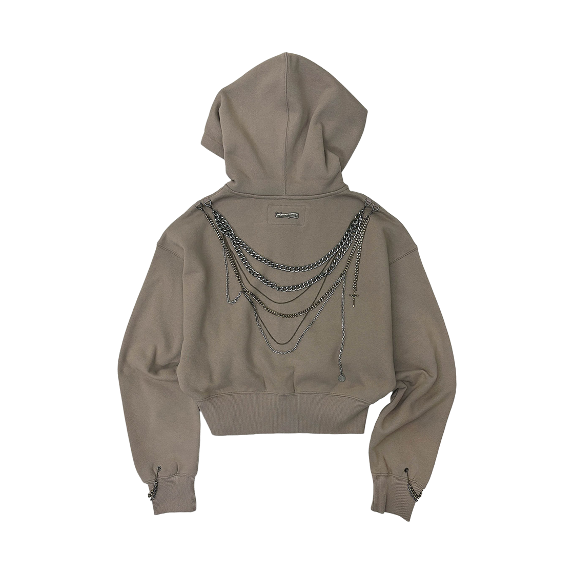 SC26A116FLBR Sculptor Chain Hooded Zip-Up Mocha