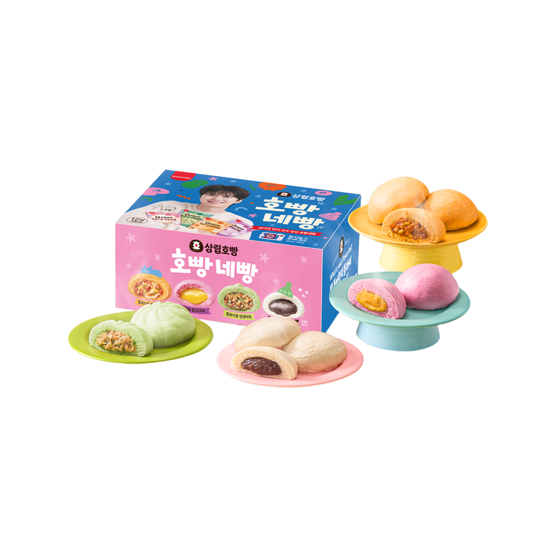 삼립호빵 4가지 맛 모두 맛보는 호빵네빵 12입 1박스 외(Samlip Steamed Buns: Taste All 4 Flavors, 12 Pieces, 1 Box)