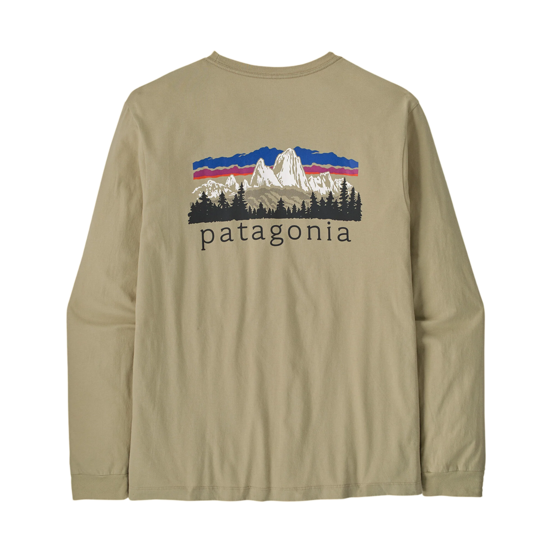 37893 Patagonia Long Sleeved Fitz Roy Foothills T-Shirt Weathered Stone