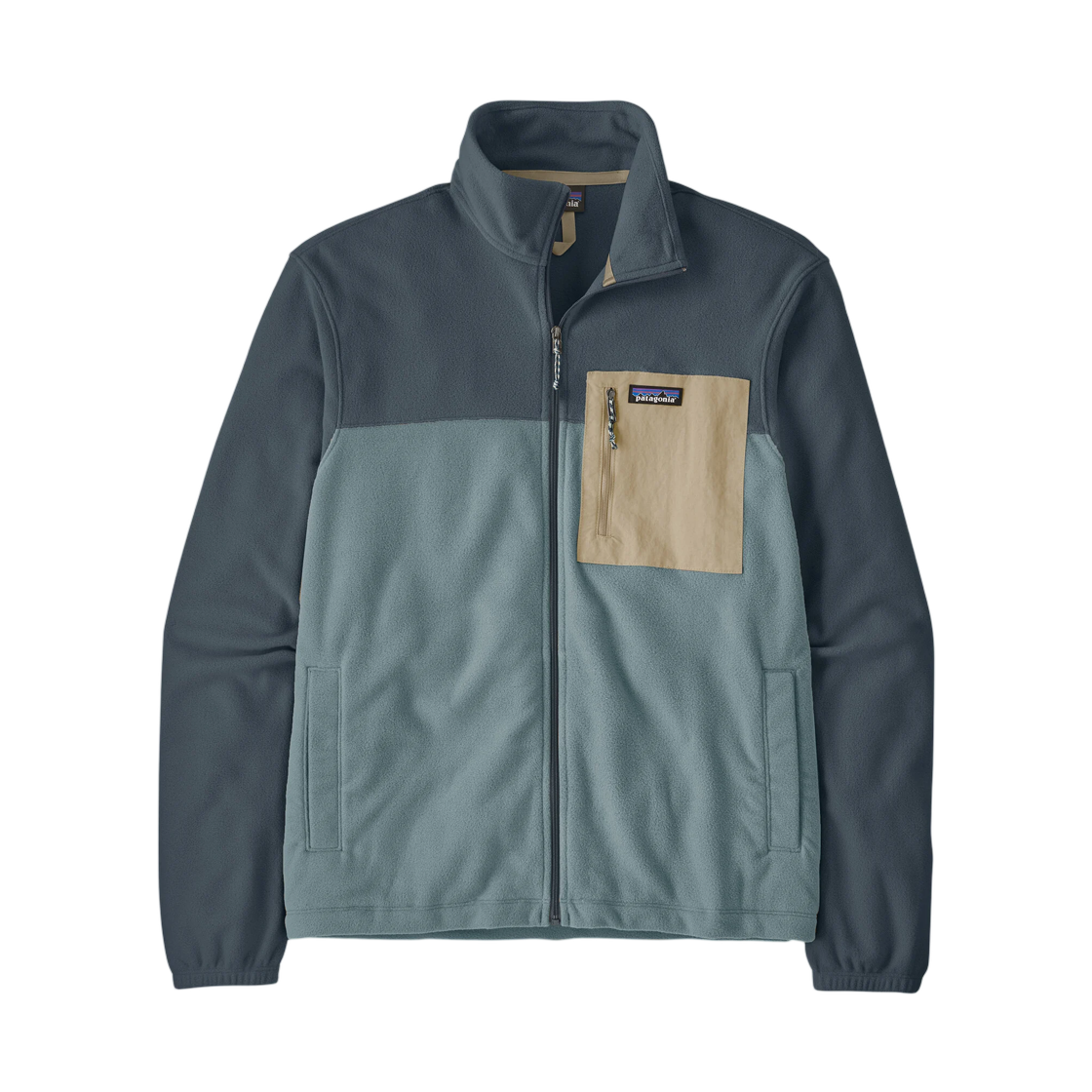 23235 Patagonia Micro D Fleece Patch Pocket Jacket Blue Sage