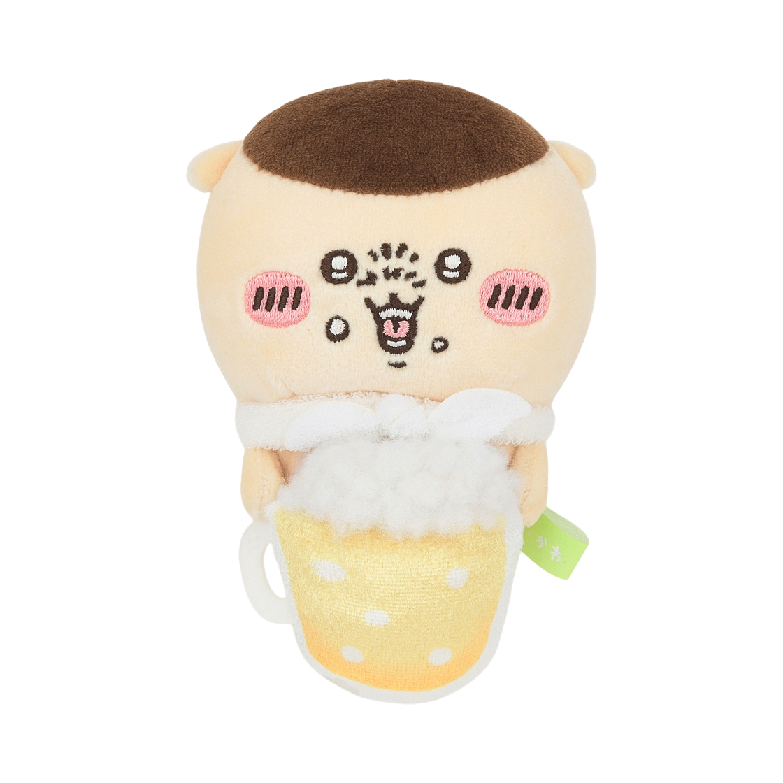 치이카와 데스크톱에서 지켜보는 인형 맥주 마시는 쿠리만쥬(Chiikawa Watching From The Desktop Plush Kurimanju Drinking Beer)
