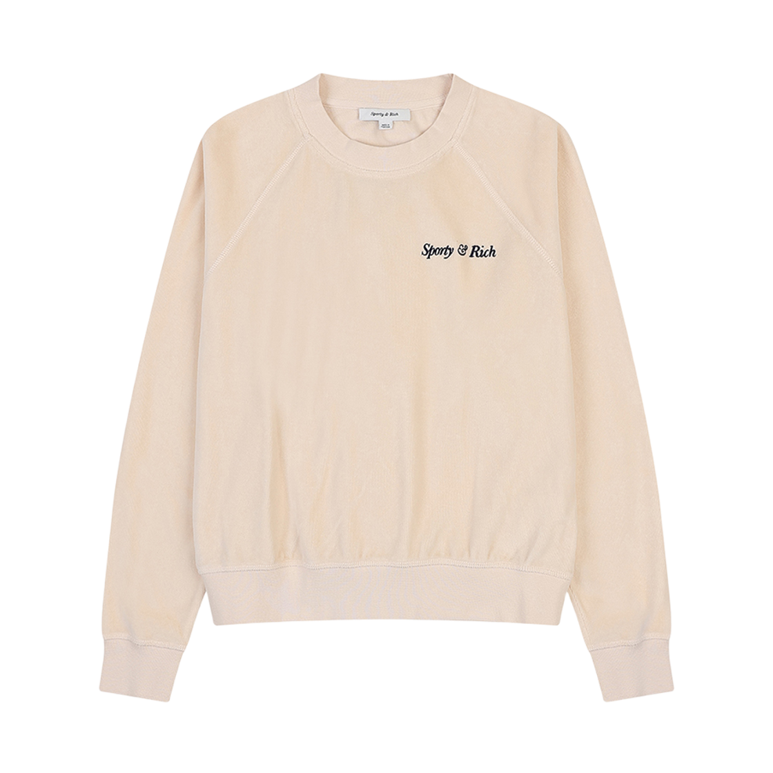 SRD5TK0201IV PEER Sporty & Rich Italic Logo Raglan Sweater Ivory