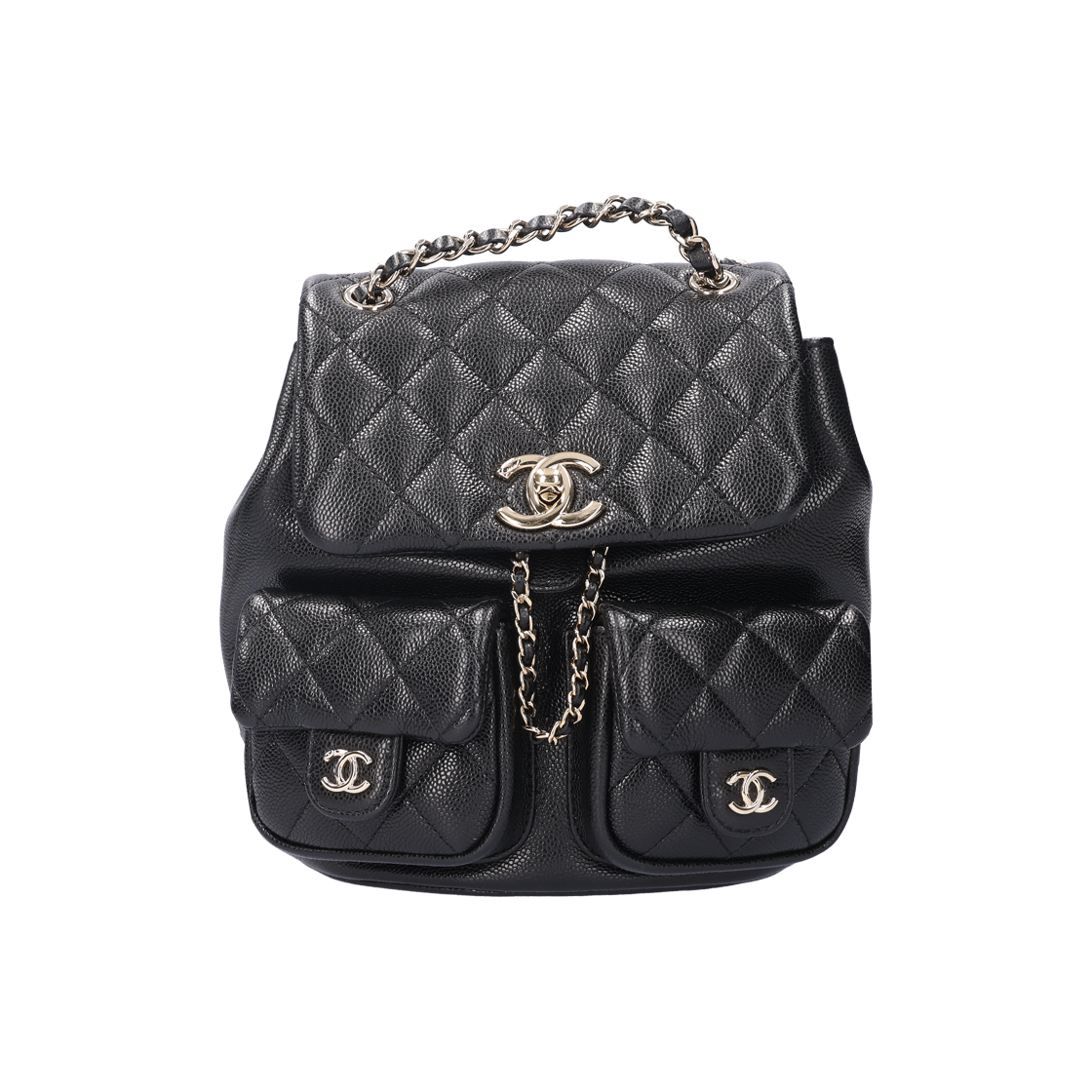 ITR242D576KU Chanel Medium Duma Backpack Grained Shiny Calfskin