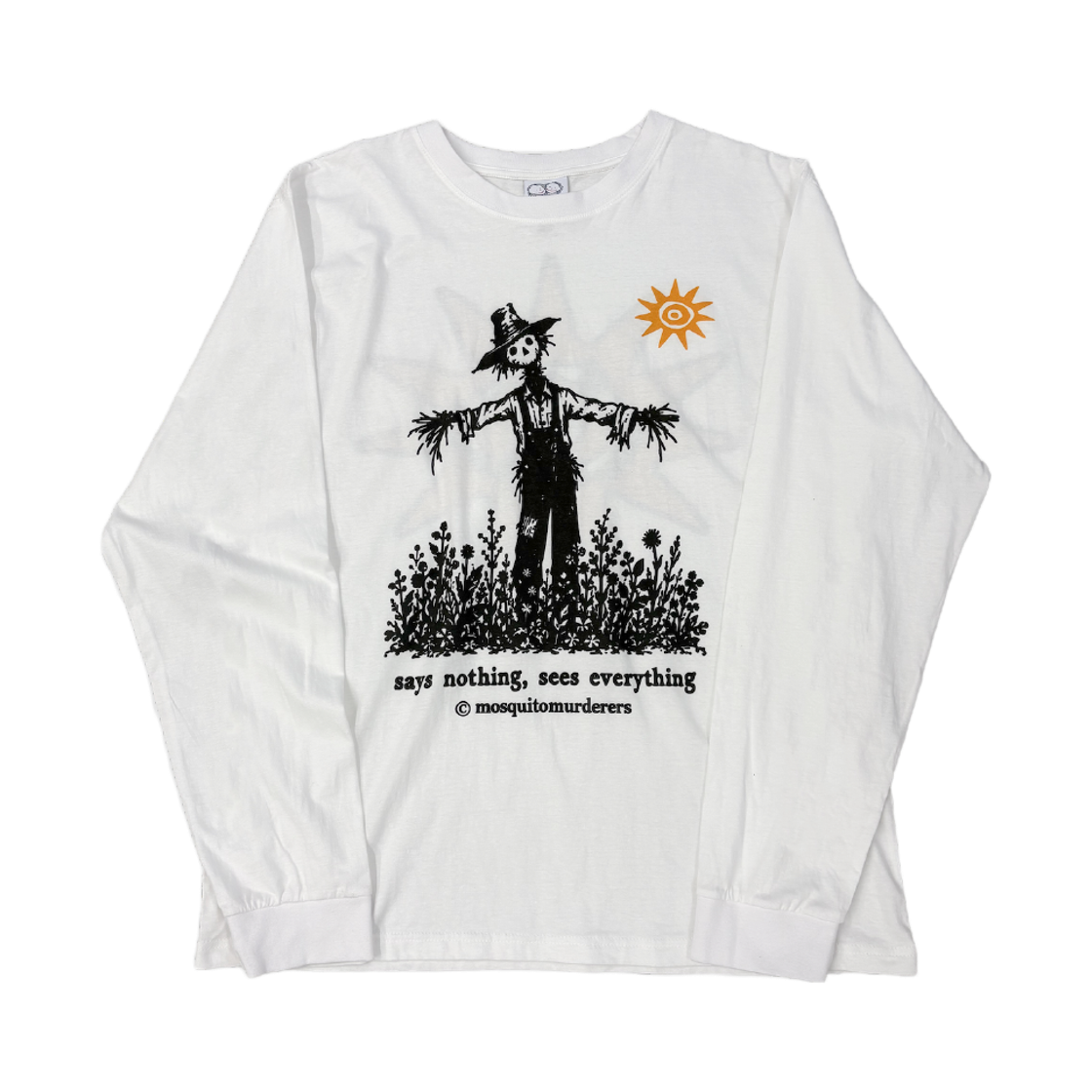 9802876 Mosquito Murderers Says Nothing, Sees Everything Long-Sleeved White