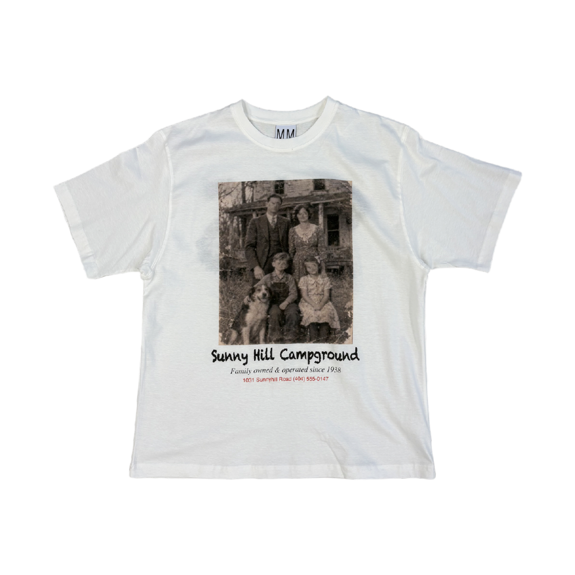 9802856 Mosquito Murderers Sunny Hill Campground T-Shirt White