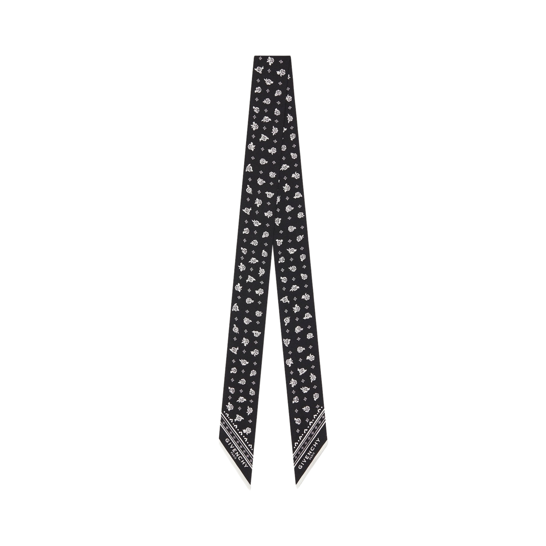 (W) 지방시 실크 반다나 방도 블랙((W) Givenchy Bandana Bandeau in Silk Black)