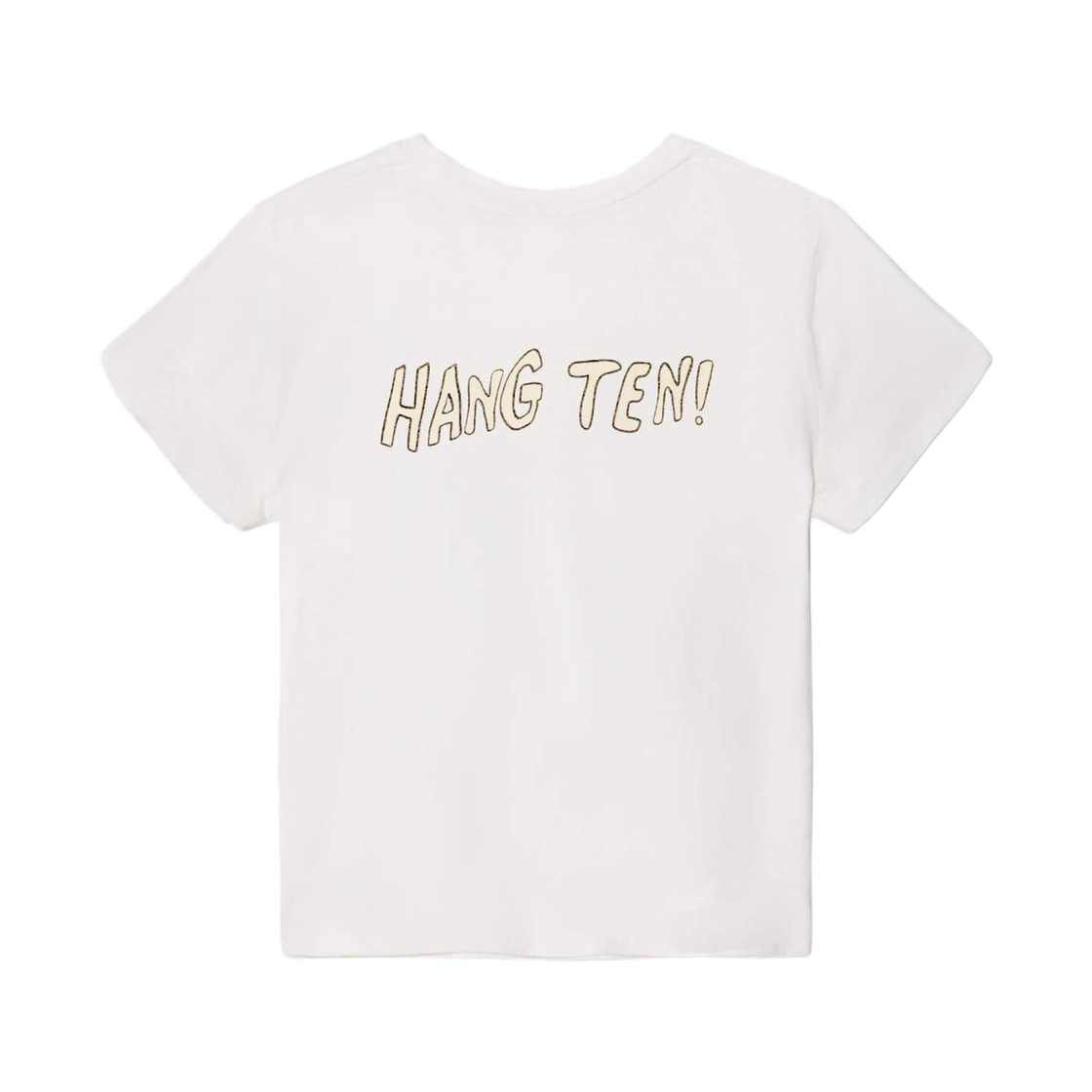 (W) 리던 x 피너츠 스누피 클래식 행 텐 티셔츠 빈티지 화이트((W) Re/Done x Peanuts Snoopy Classic Hang Ten T-Shirt Vintage White) - 2