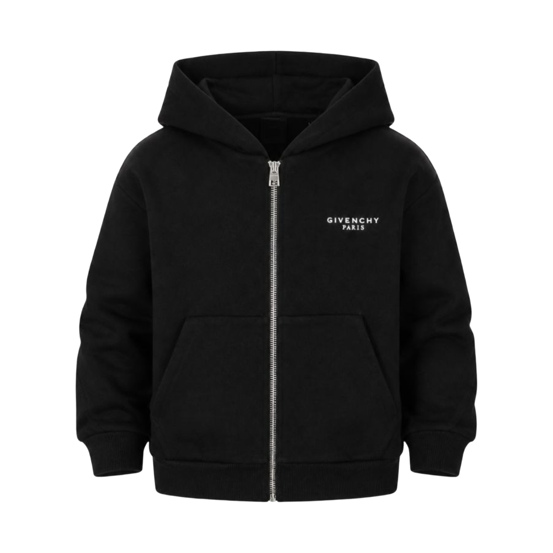 (키즈) 지방시 로고 후드 집업 블랙((Kids) Givenchy Logo Hoodie Zip Up Black)