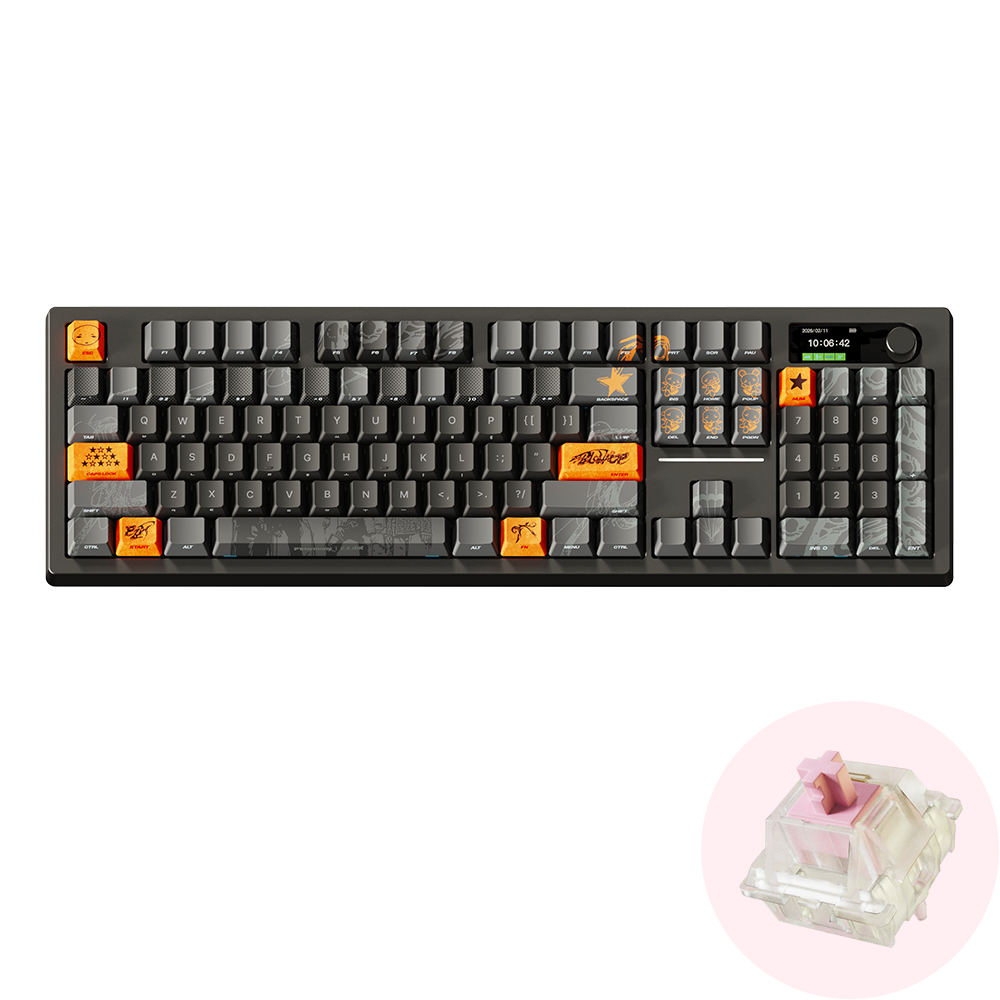CO_0003 P1Harmony BLOW UP KEYBOARD - EMBER BLACK_Cherry Blossom Switch