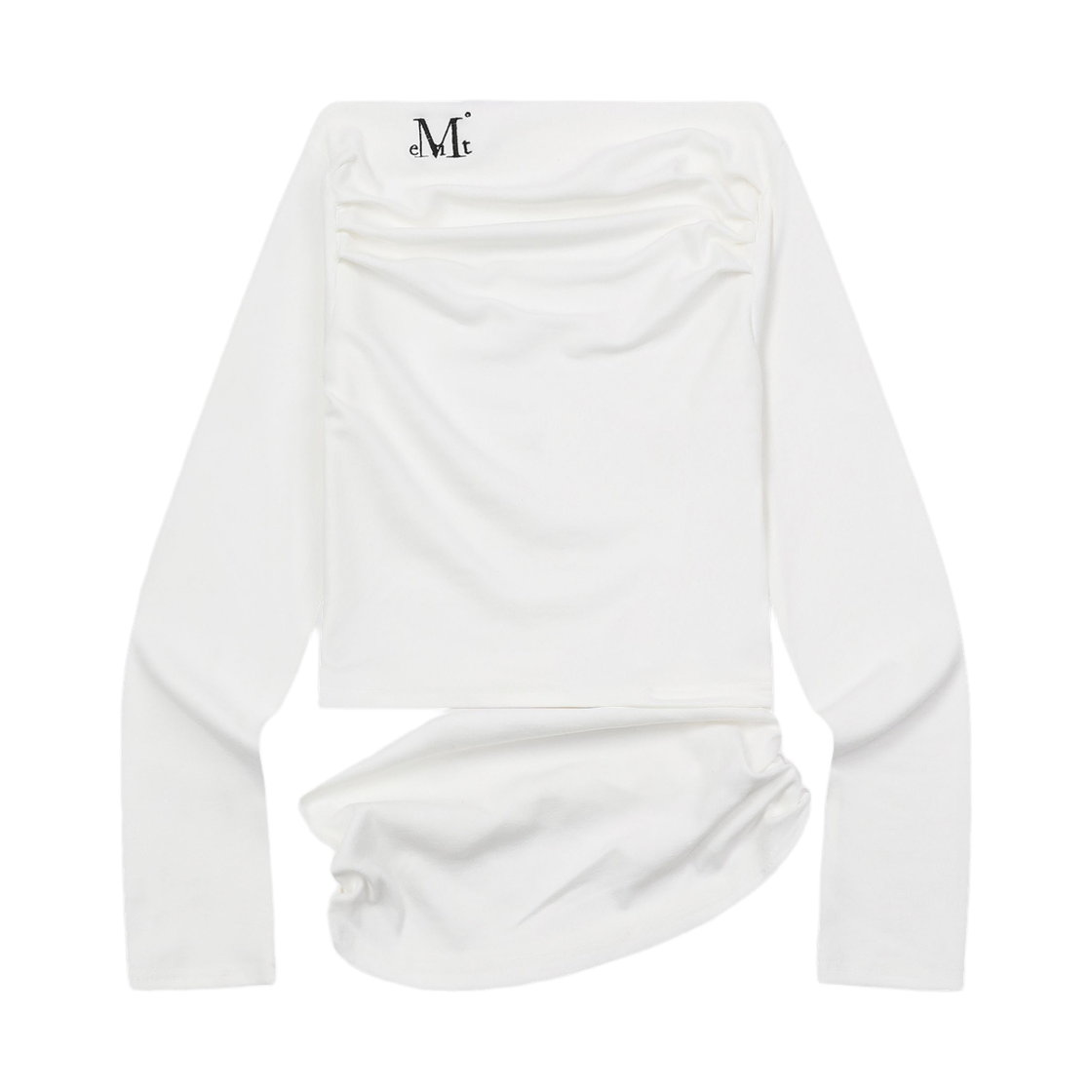 P0000CIW MUCENT Riva Shirring Slit Off Shoulder Long Sleeve T