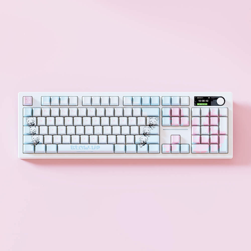 P1Harmony BLOW UP 키보드 - CLOUD WHITE_벚꽃 축(P1Harmony BLOW UP KEYBOARD - CLOUD WHITE_Cherry Blossom Switch) - 2