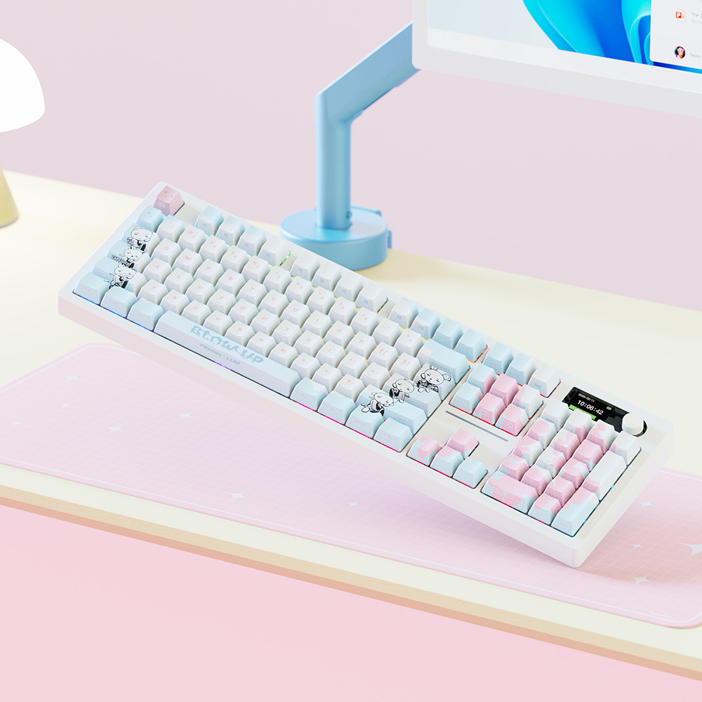 P1Harmony BLOW UP 키보드 - CLOUD WHITE_벚꽃 축(P1Harmony BLOW UP KEYBOARD - CLOUD WHITE_Cherry Blossom Switch) - 3