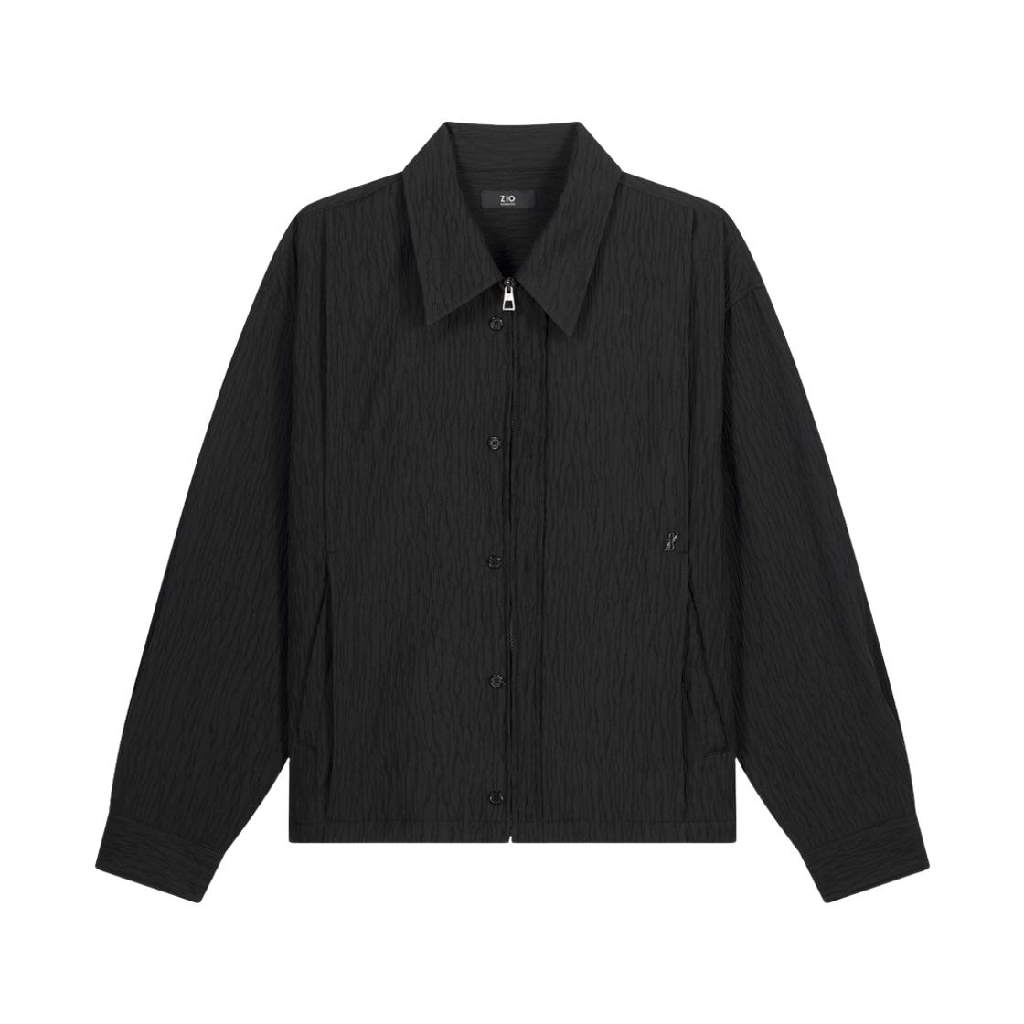 BI5SH511BK ZIOSONGZIO COLLECTION Pleats Zip Up Shirt Black
