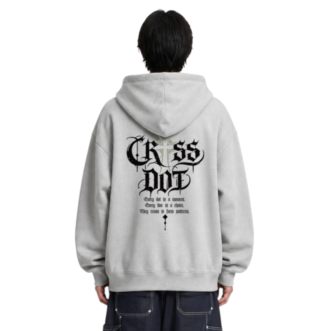 크로스닷 프레임닷 2WAY 오버핏 후드집업 4 Color [CRDH_4004]_그레이(CROSSDOT FrameDot2-WayOversizedHoodieZip-Up 4 Color  [CRDH_4004]_Gray) - 3