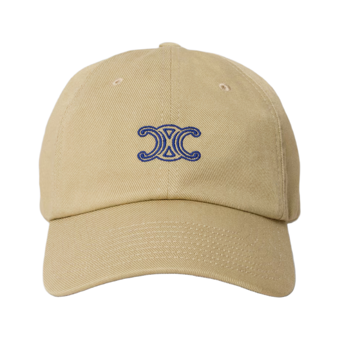 AA0J54Y68-02BG Celine Richelieu Cap in Light Cotton Twill Beige