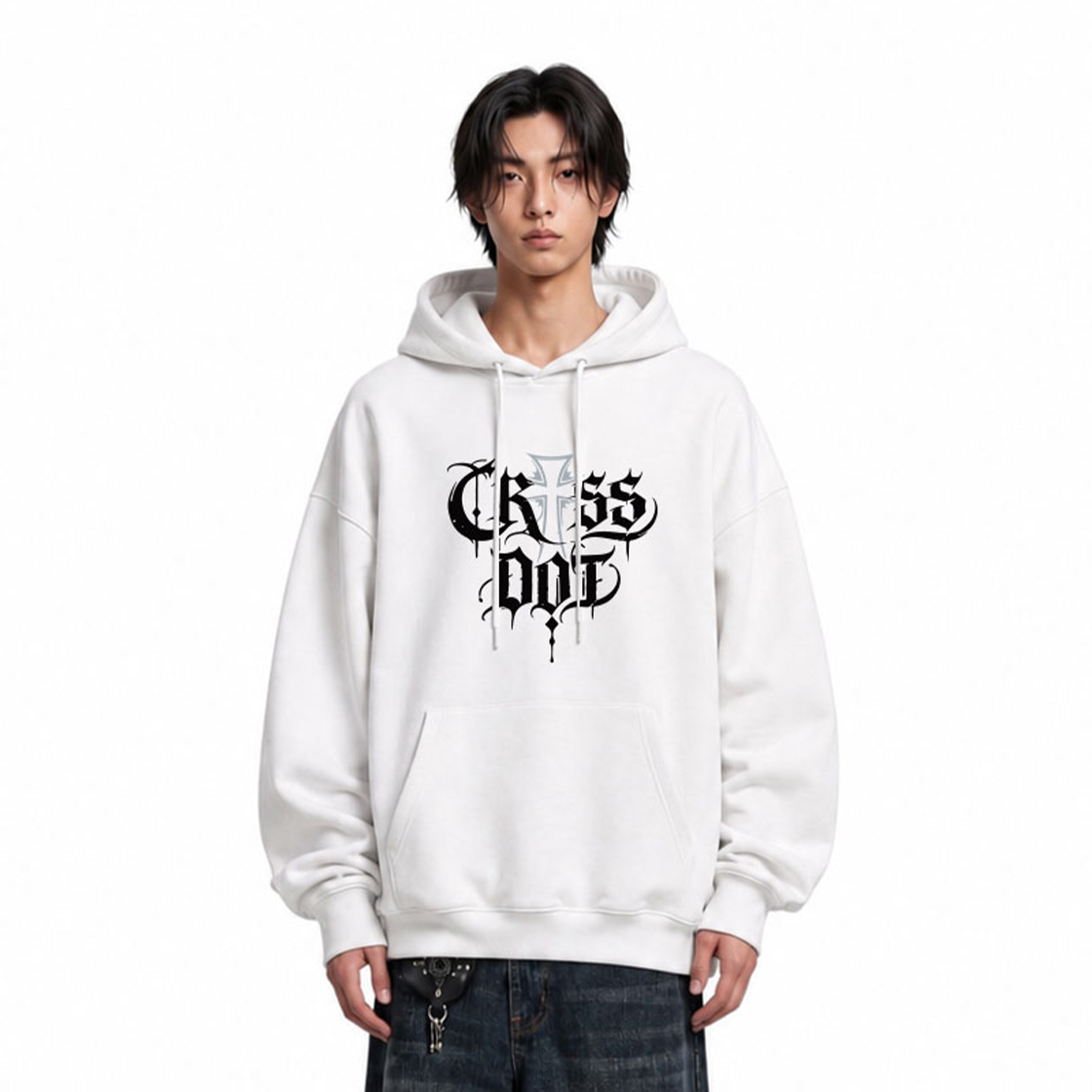 크로스닷 블랭크 오버핏 후드티셔츠 5 Color [CRDI_4006]_화이트(CROSSDOT Blank Oversized fit hooded t-shirt 5 Color [CRDI_4006]_White) - 2
