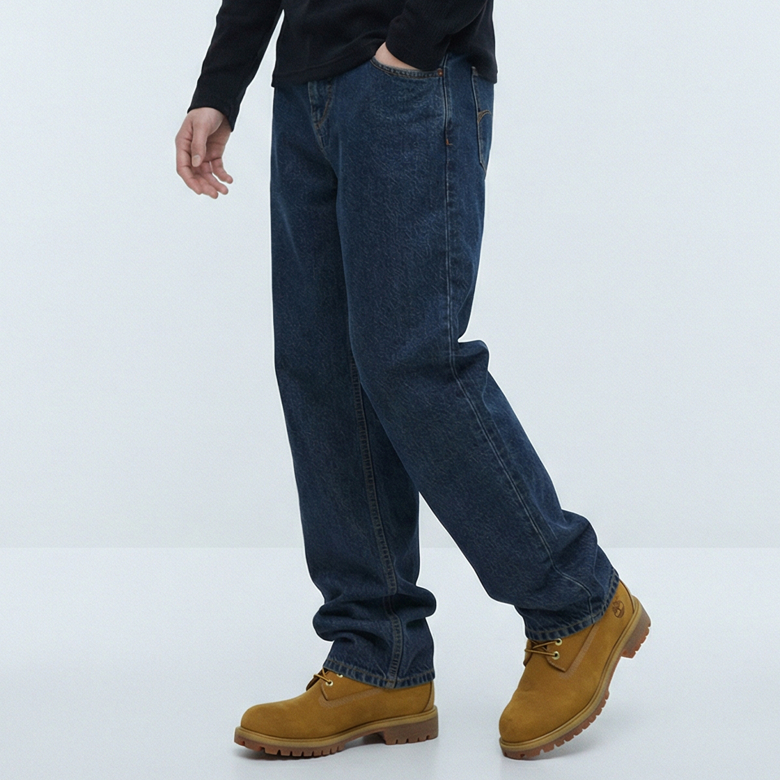 크로스닷 포즈 와이드 워싱 데님 팬츠 6 Color [CRDD_5001]_딥블루(CROSSDOT Pose wide-washed denim pants 6 Color [CRDD_5001]_Deep Blue) - 3