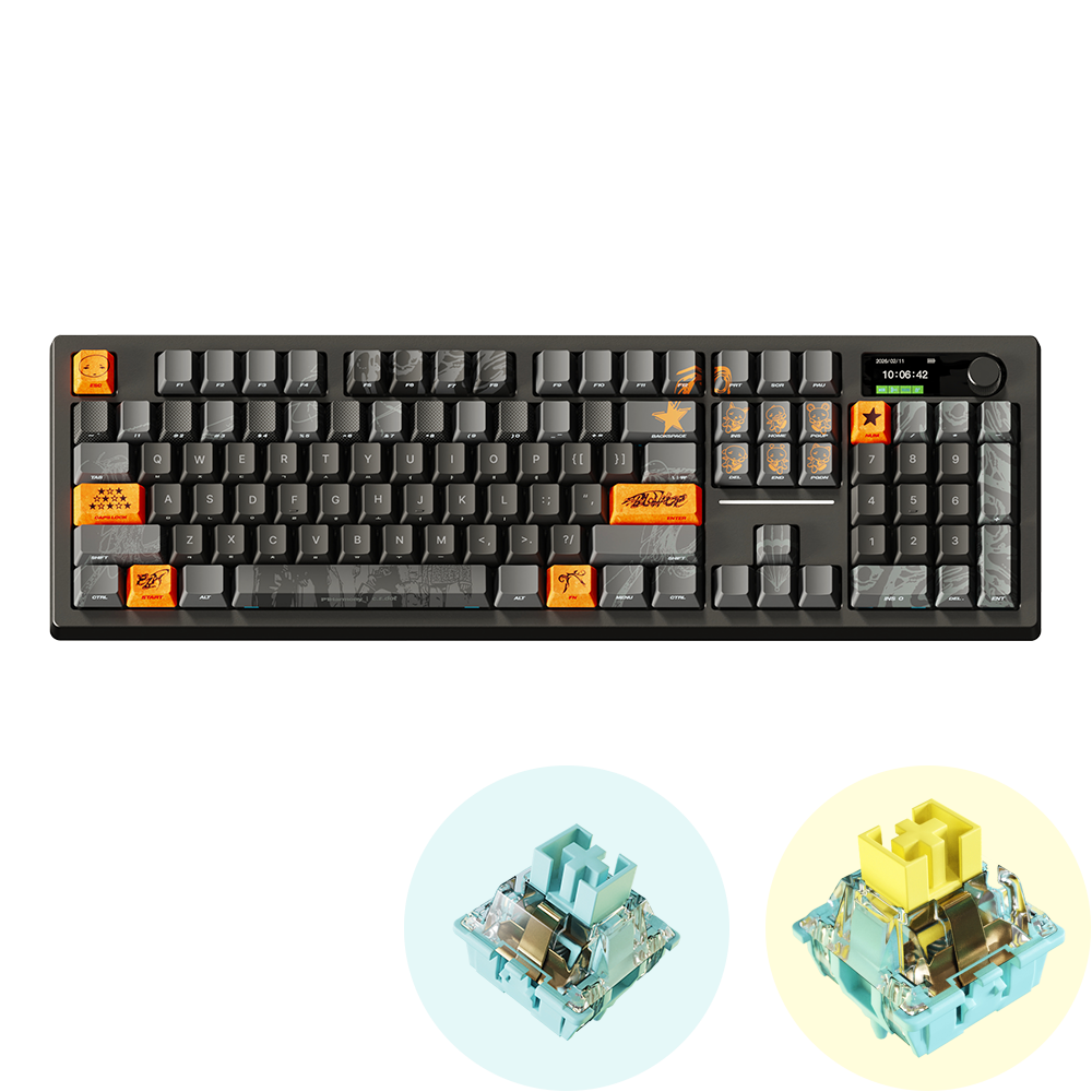 CO_0001 P1Harmony BLOW UP KEYBOARD - EMBER BLACK_Sea Salt Switch